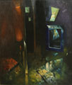 Telemach Pilitsidis - "Podwórko" (inspirowany na J. Vermeer) - 120 x 110 cm | olej
