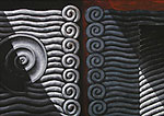 Wacław Serdeczny - "Morze podwójne" - akryl, karton, 70x100cm - 2001