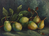 ARTYCI ZIM - Agnieszka Kujawa-Bartosik - Ga z gruszkami, 2019, akryl na pycie, 3040 cm